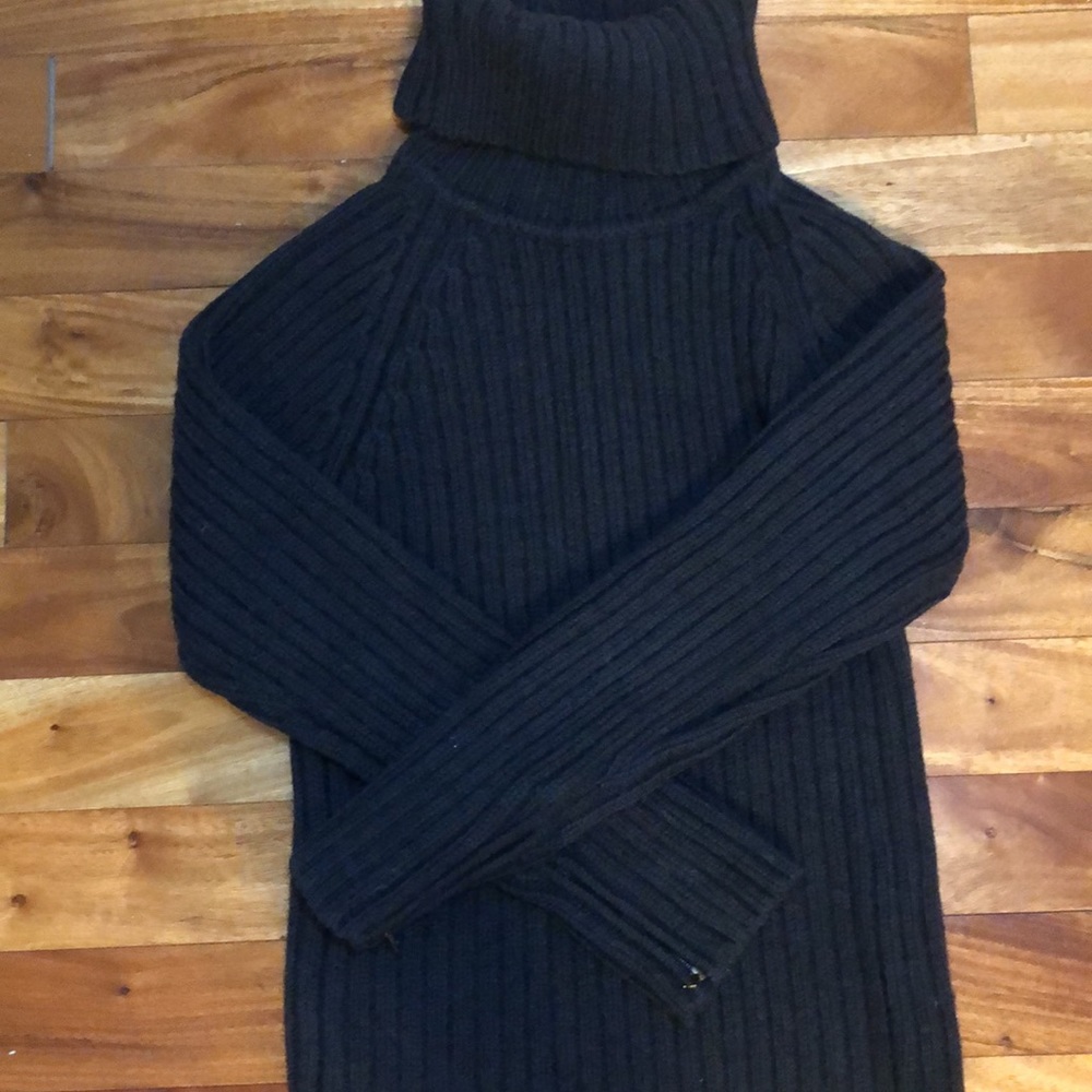 Theory heavy sweater dark grey turtleneck